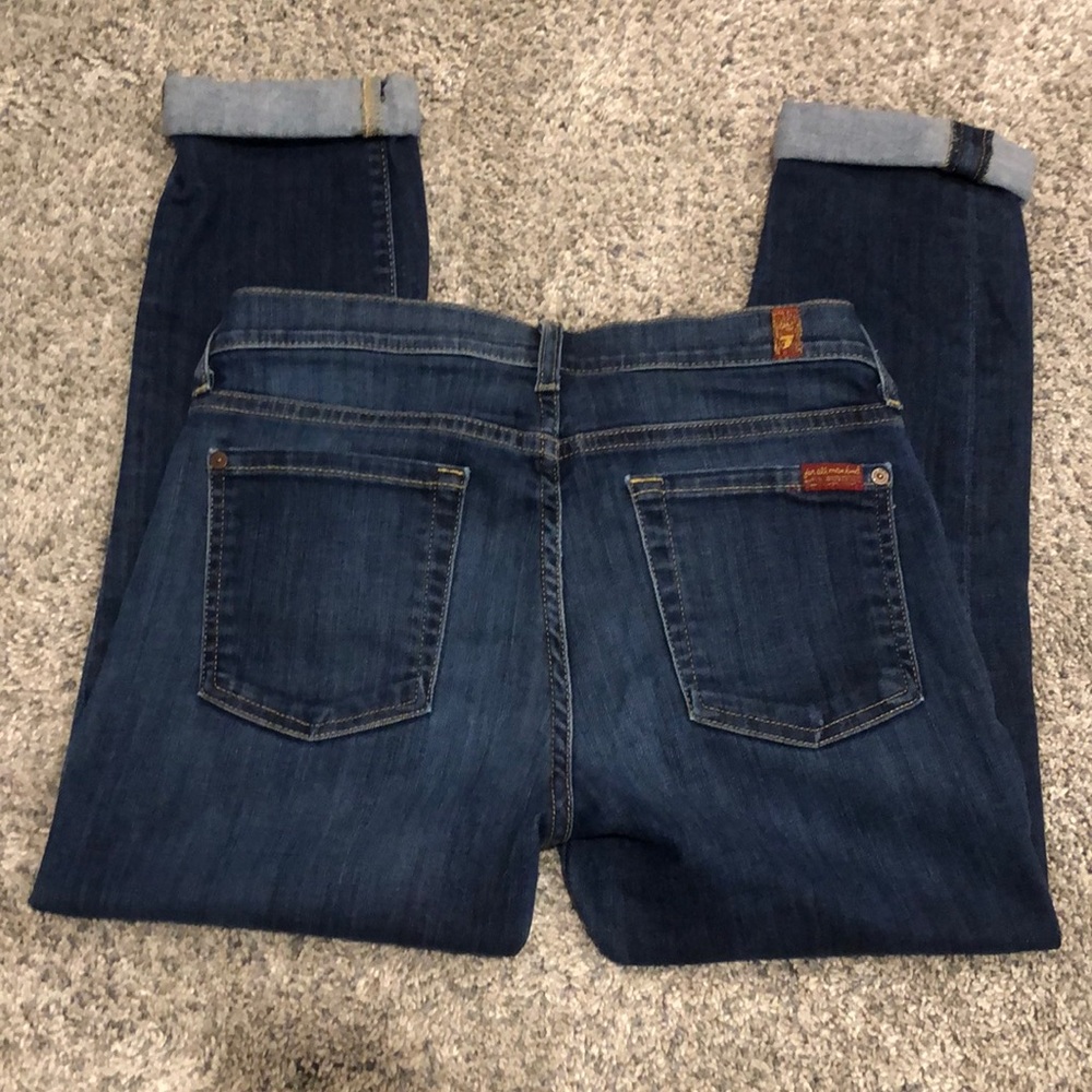 7️⃣ FOR ALL MANKIND 🎡 skinny crop and roll jeans
